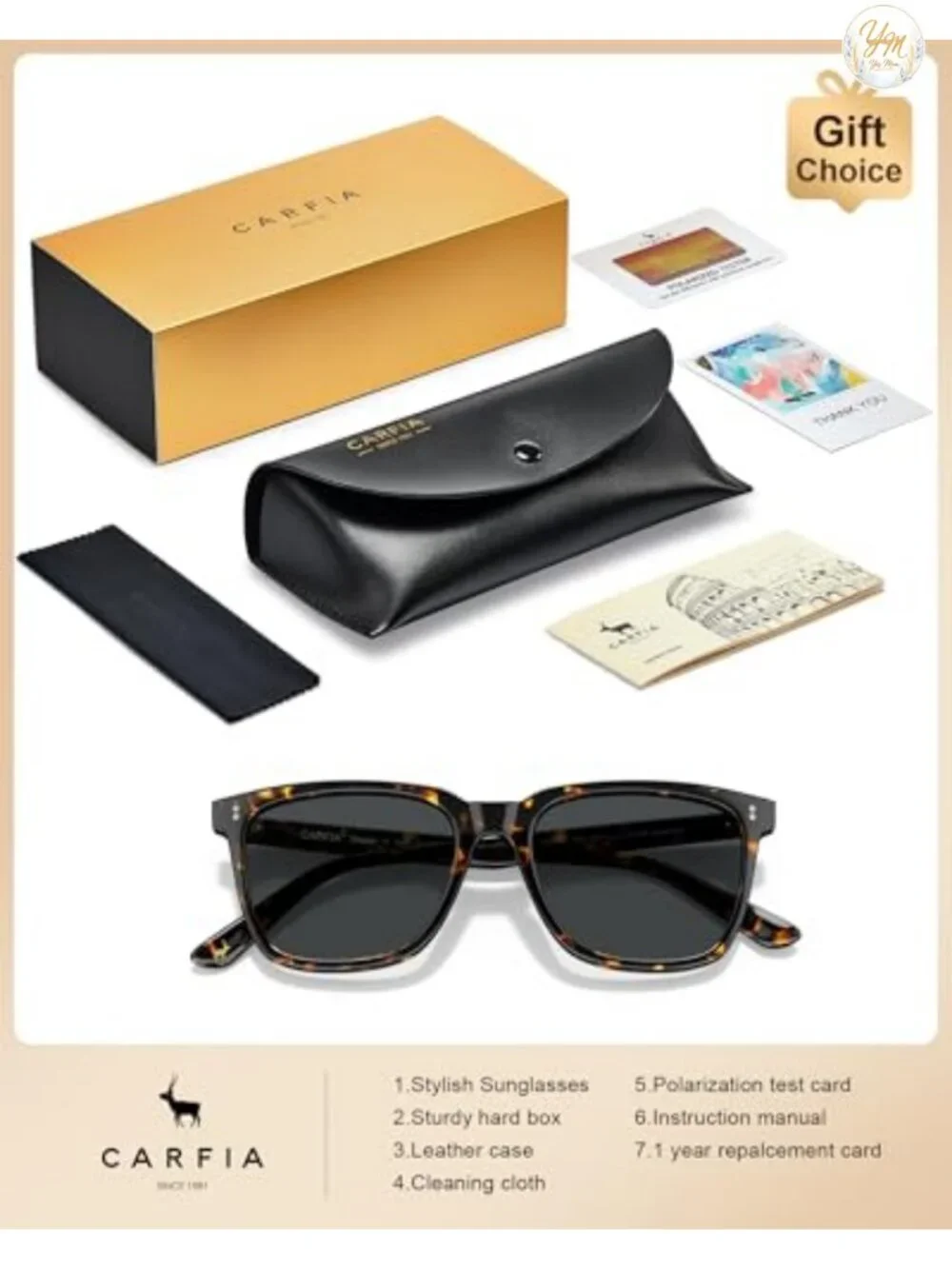 Handcrafted Acetate Polarized Sunglasses for Women UV400 Protection
